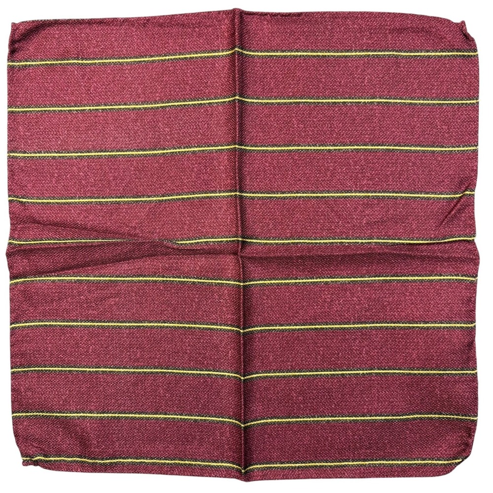 Daniel Cremieux Silk Pocket Square Reversible Hand Made in Italy 12.5" NWT